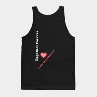 Together Forever Valentine Heart Love Tank Top